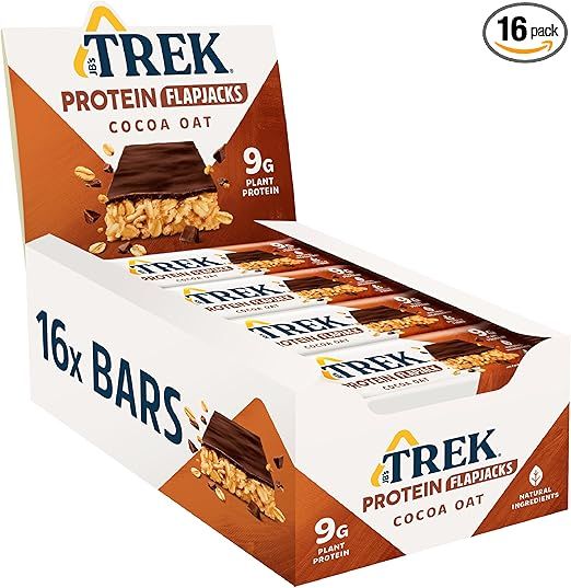 TREK Cocoa Oat Protein Flapjacks