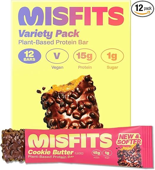 Misfits Plant‑Based Protein Bars Variety Pack