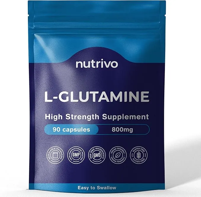 Nutrivo L‑Glutamine 800 mg Capsules